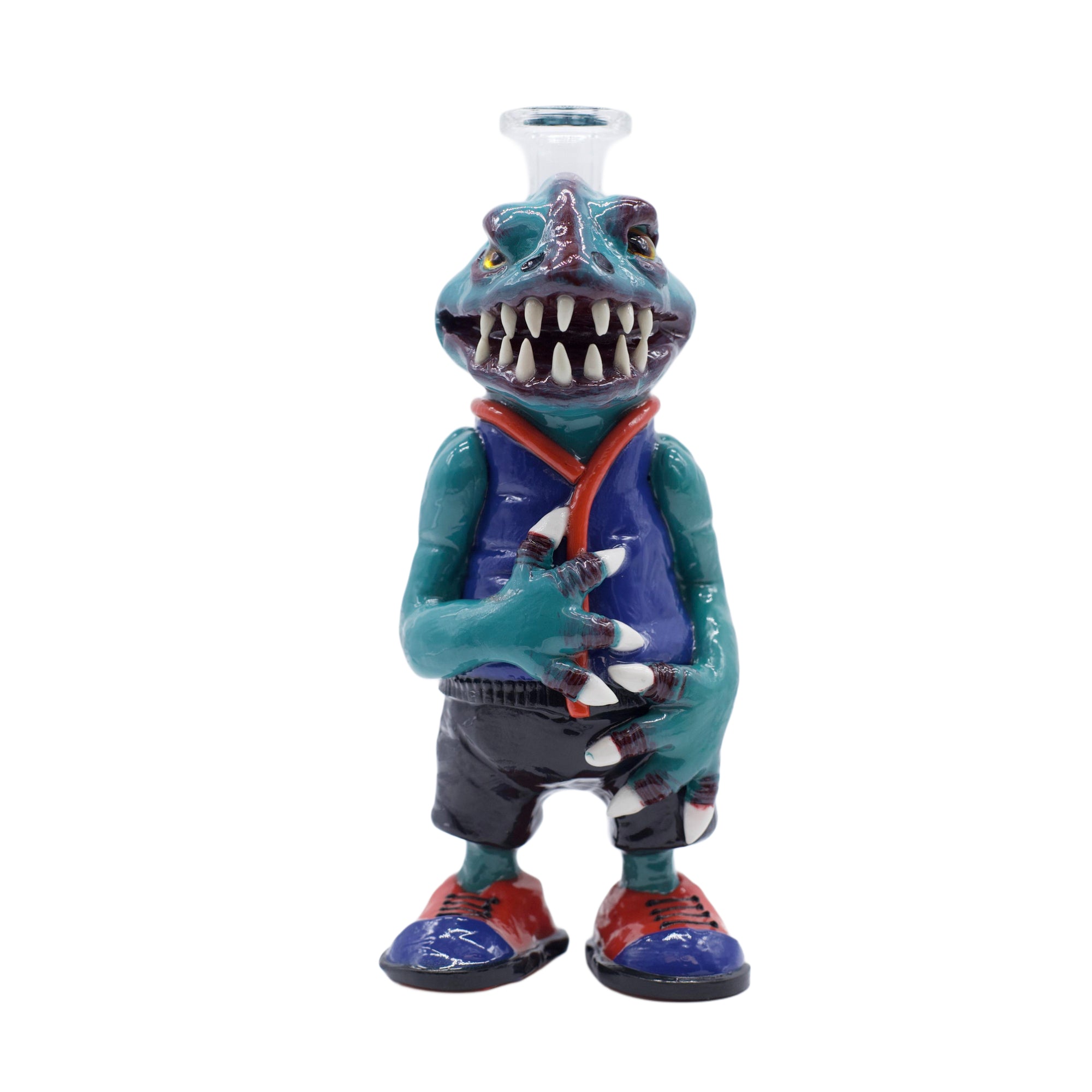 8" Smoking Dino Water Pipe