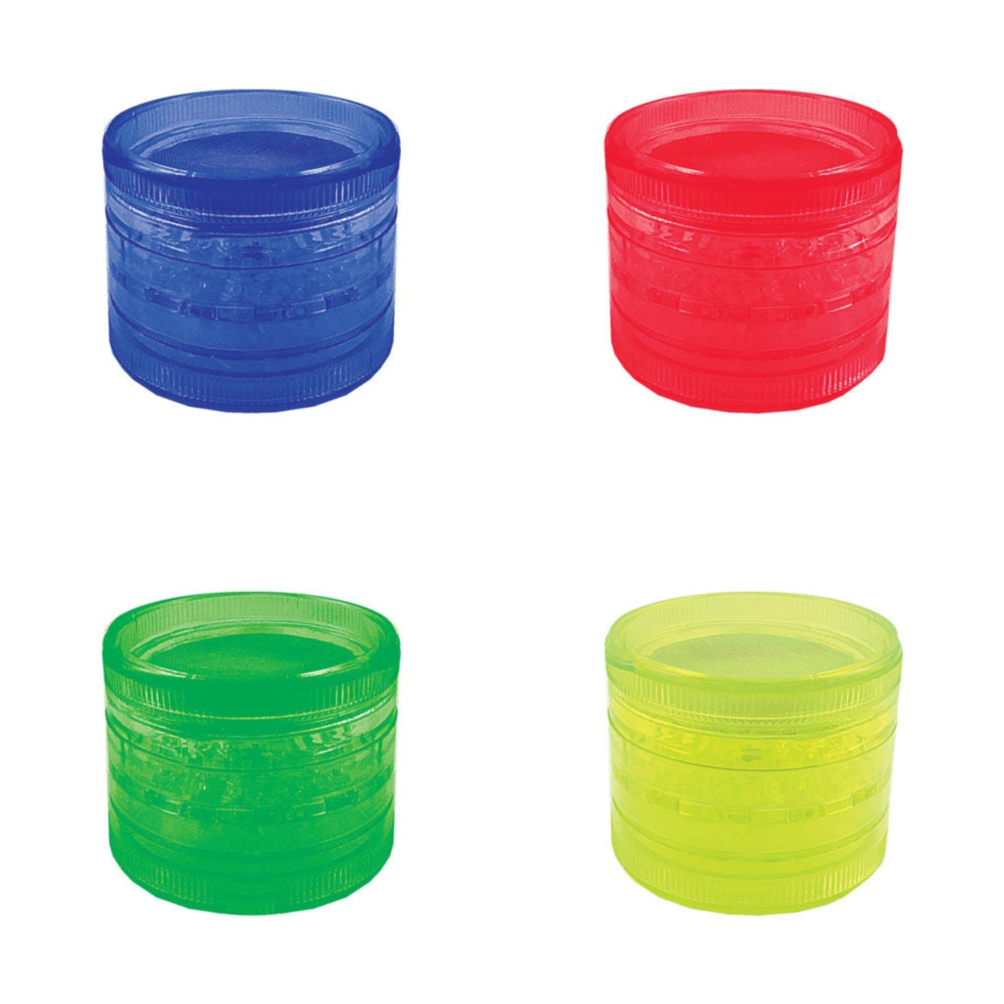 Buddies Plastic Magnetic Grinder w/ Screen | 5PC | 2.5" - 8/Box