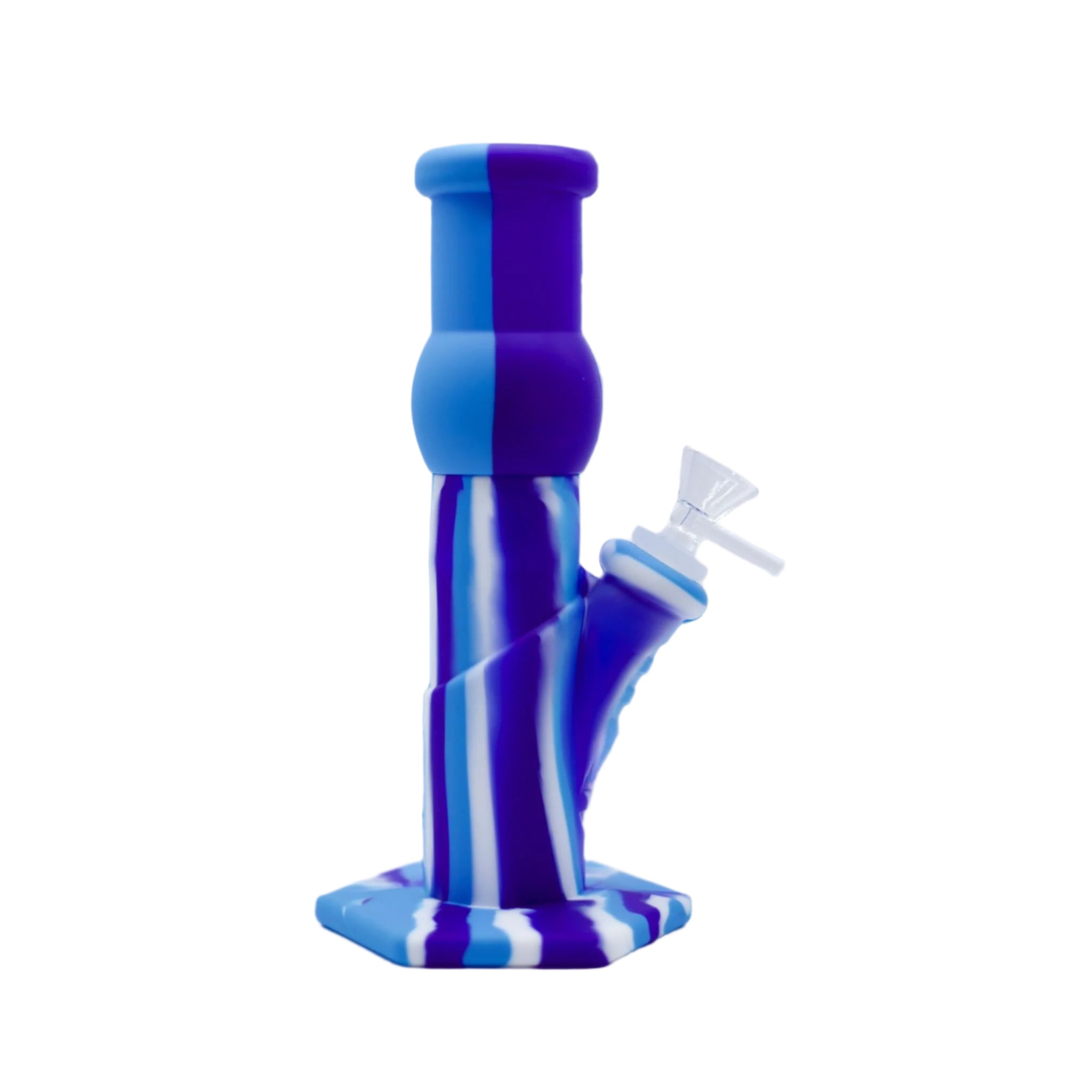 9" Hexagon Straight Pipe Silicone Bong