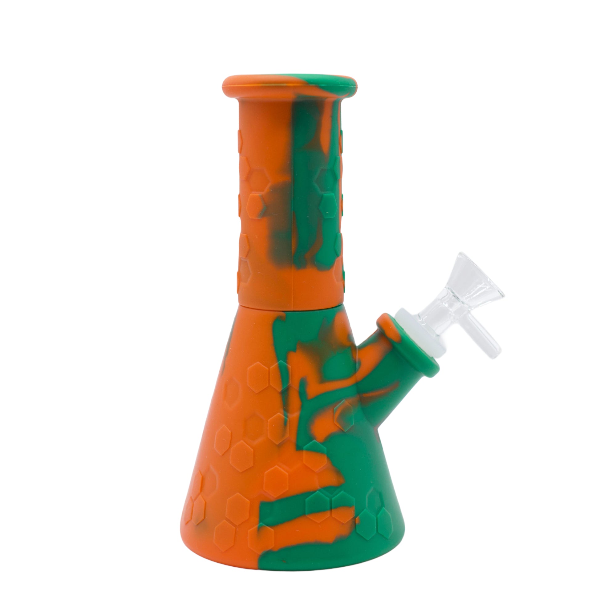 7" Honeycomb Print Silicone Bong