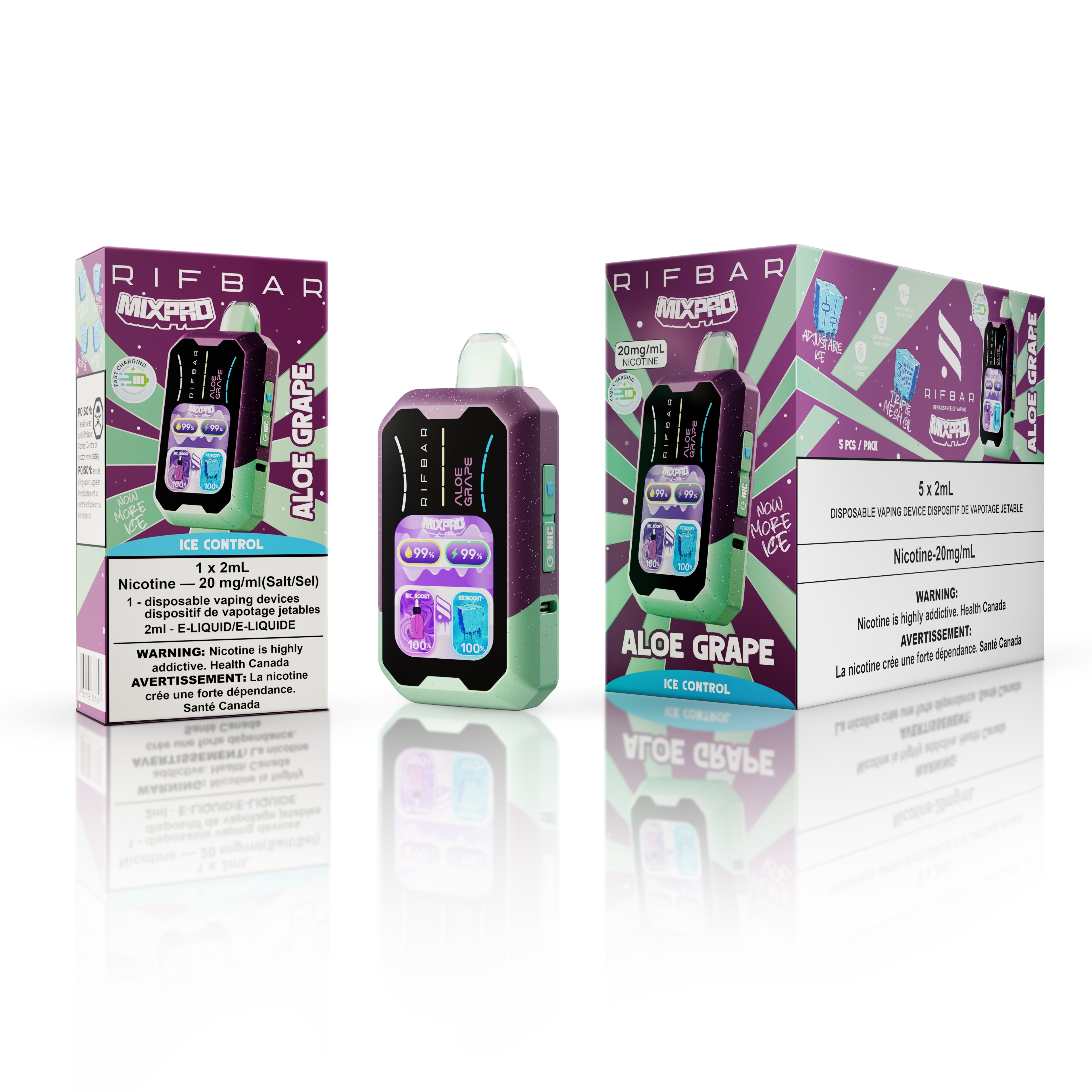 Rifbar MixPro 40k Disposable [20MG Intense] (5pc/Carton) [Federal]