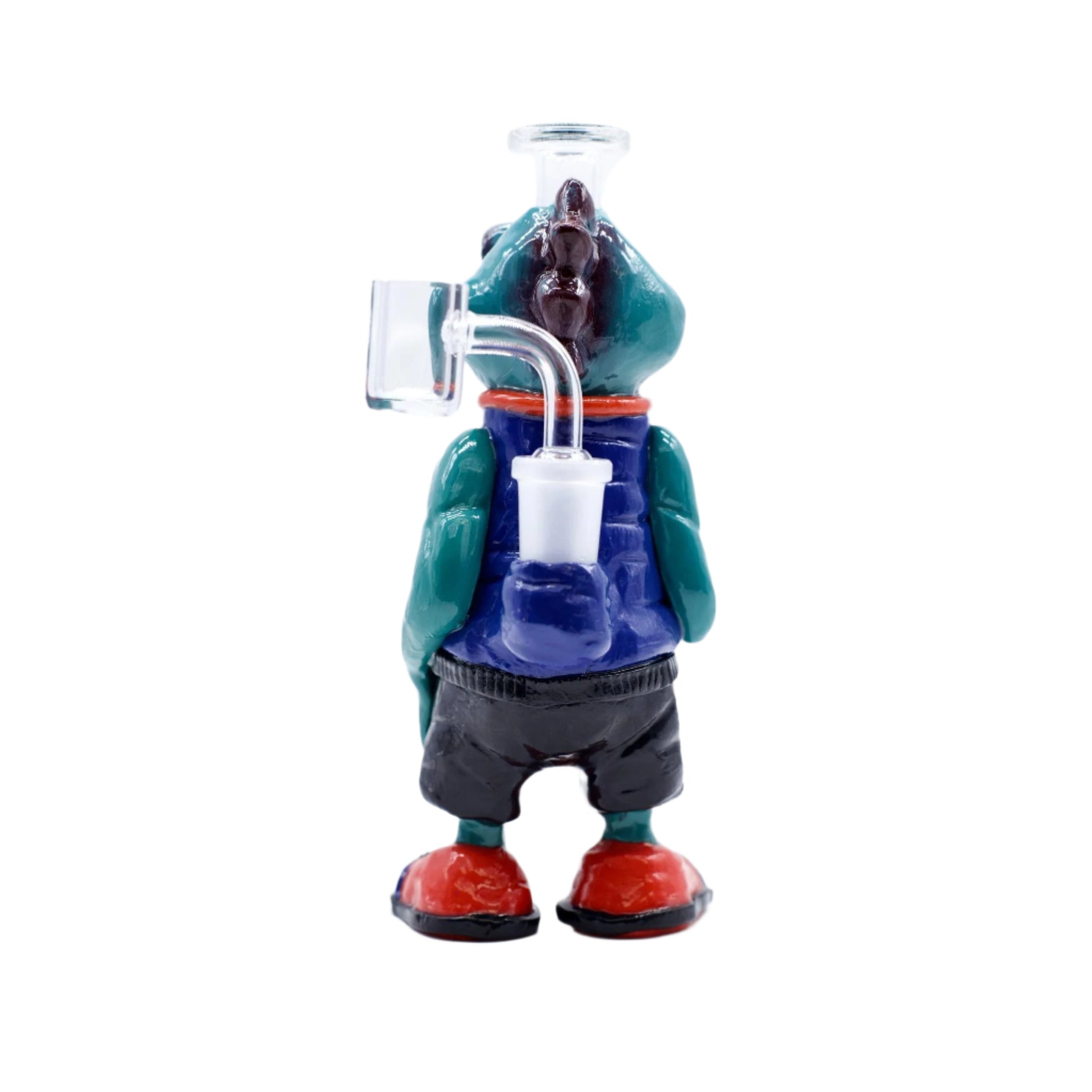 8" Smoking Dino Water Pipe