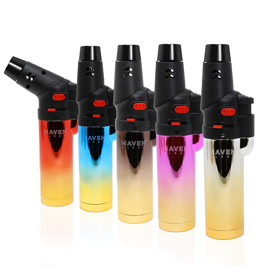 Maven Alpha+ Chrome Torch Lighters - 15ct