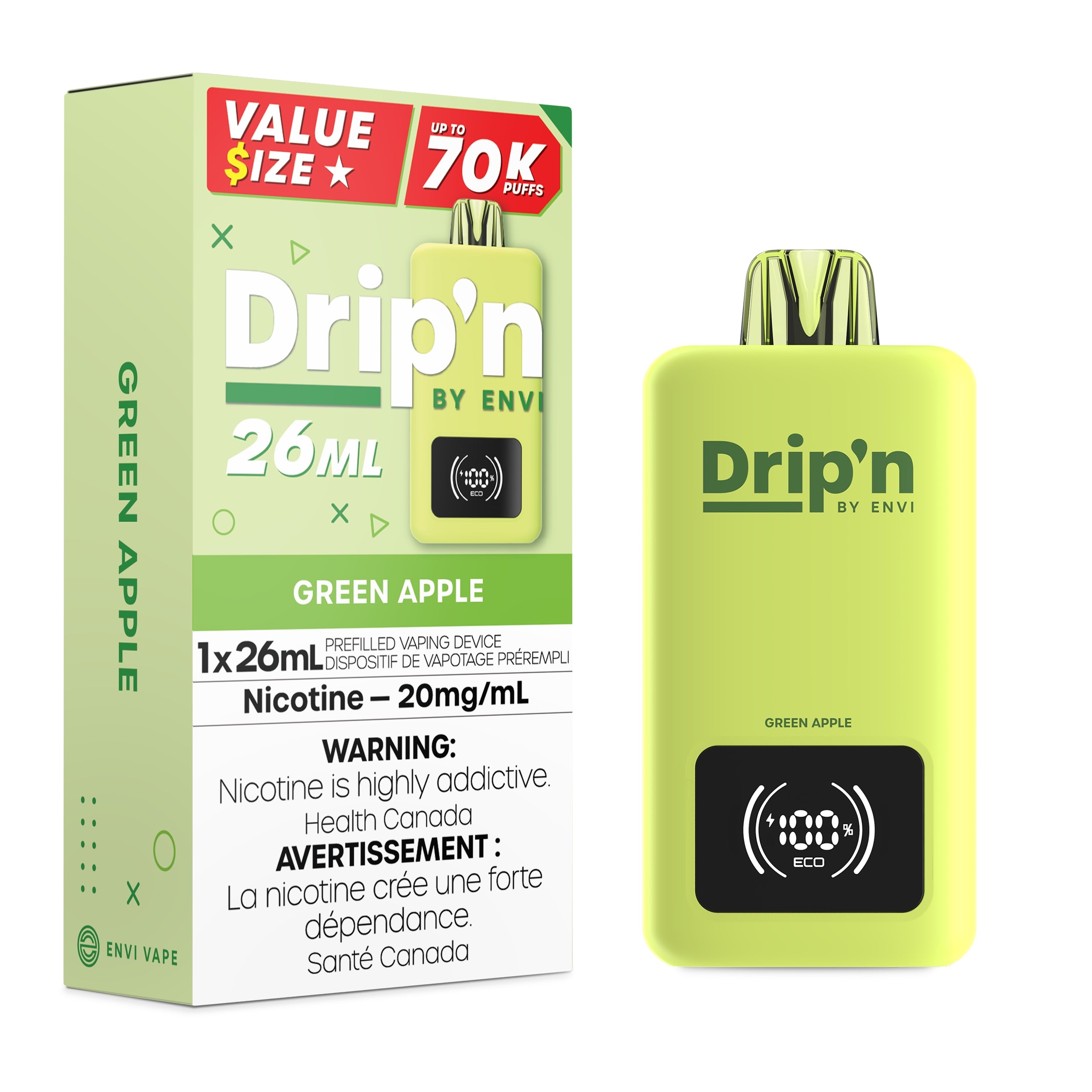 Drip'n by Envi 70K Value Series Disposable Vape [20MG] (5pc/Carton) [Federal]