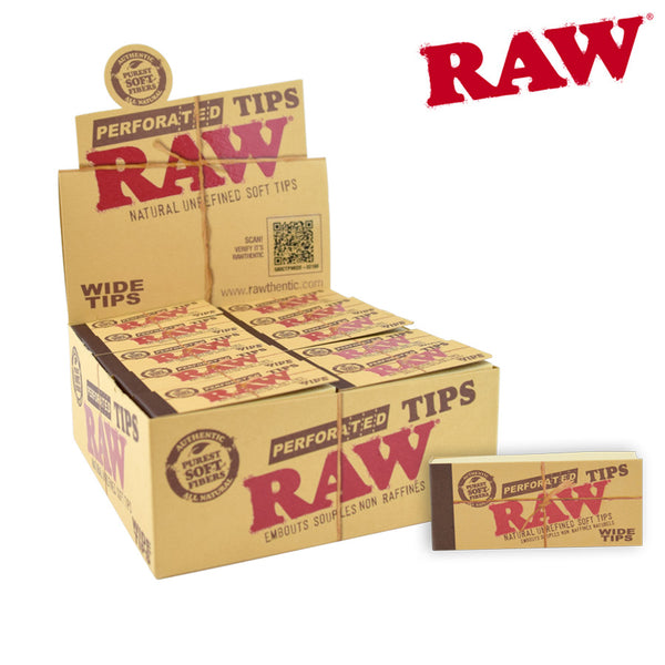 RAW Wide Perforated Tips (Box)