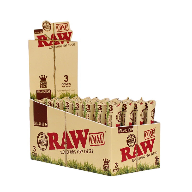 RAW Organic Pre-Rolled Cone KS - 3/Pack (Box)