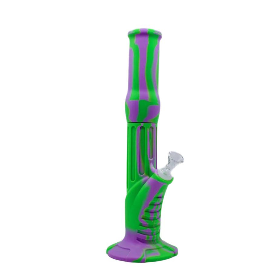 15" 2Pc Straight Shooter Silicone Bong