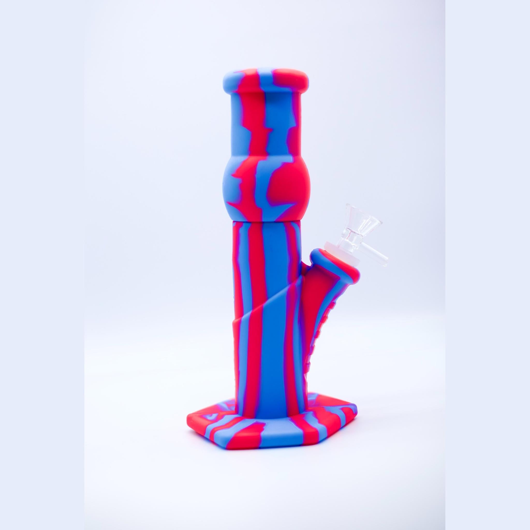 15" 2Pc Straight Shooter Silicone Bong
