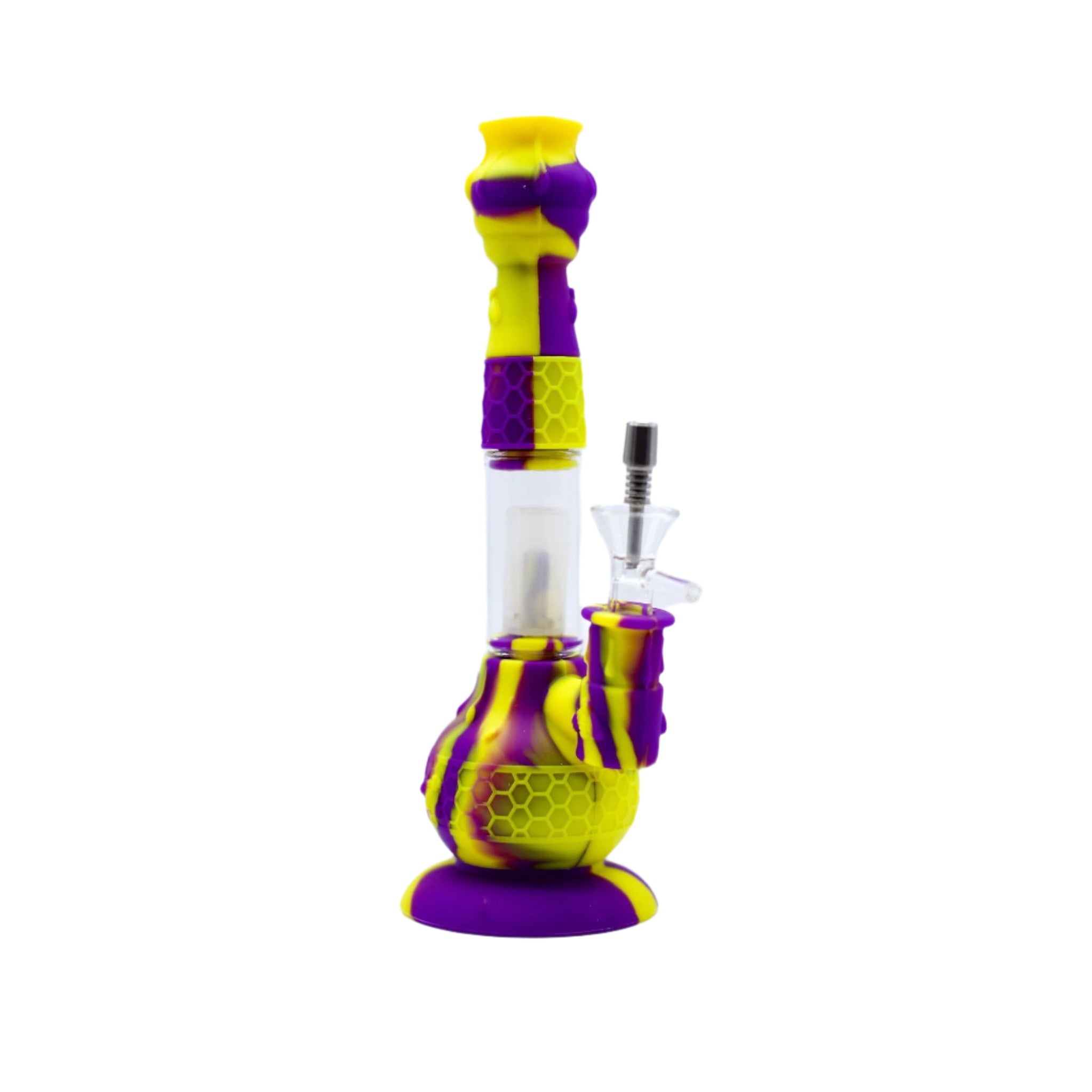 9" Honey Bee 2in1 Water Pipe & Dab Straw