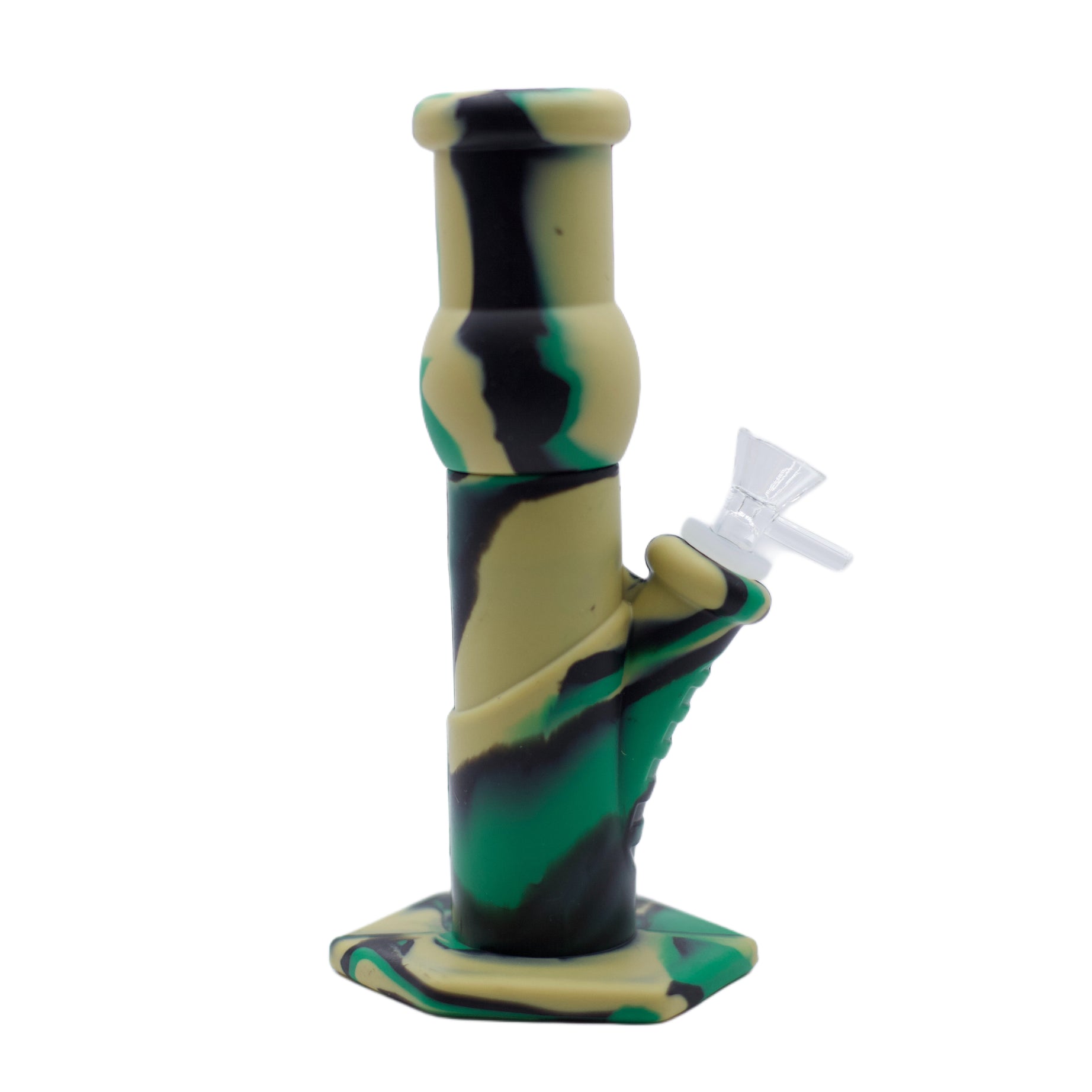 9" Hexagon Straight Pipe Silicone Bong