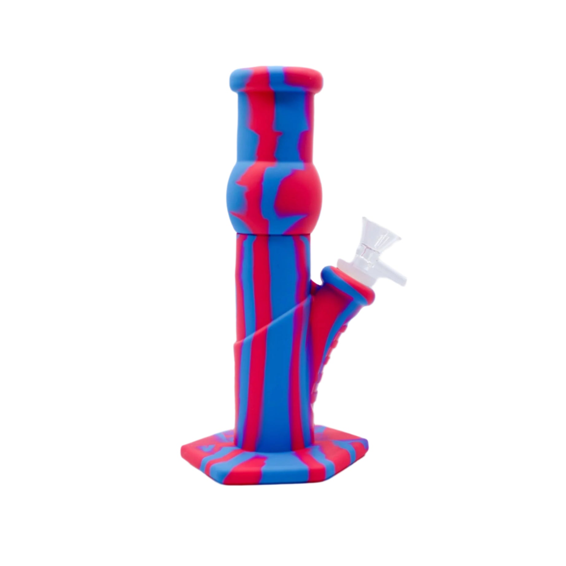9" Hexagon Straight Pipe Silicone Bong