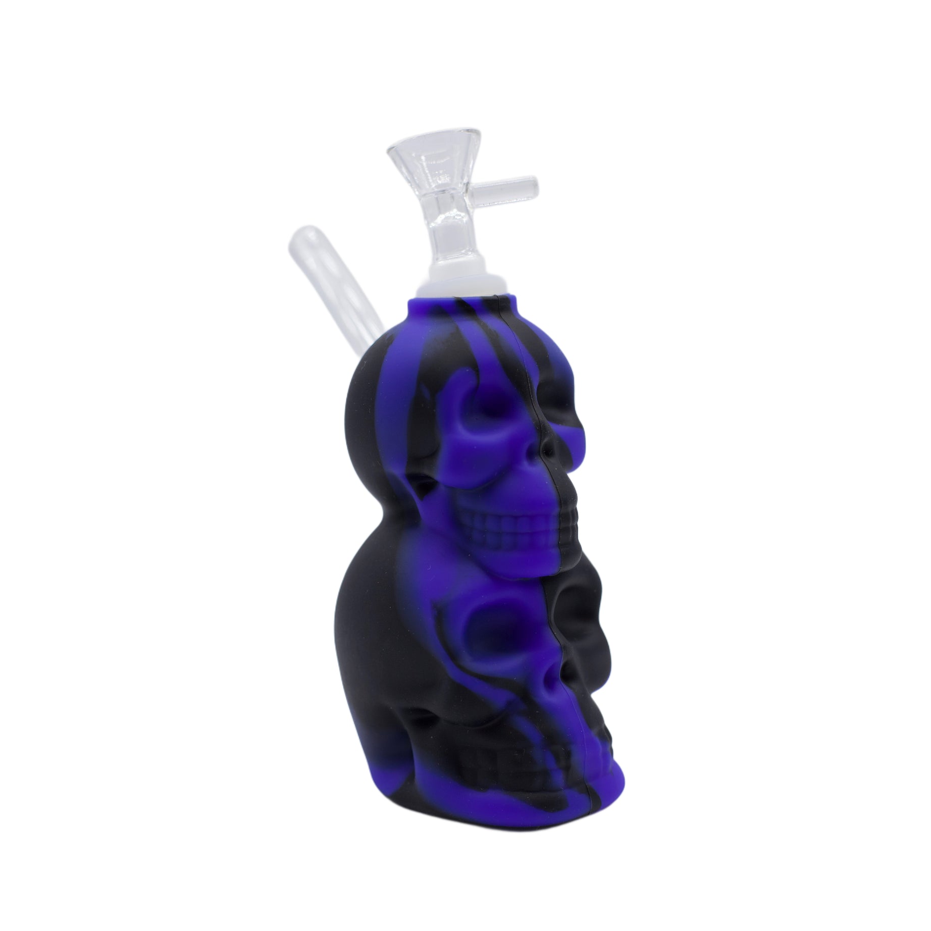 8" Double Skull Silicone Bong