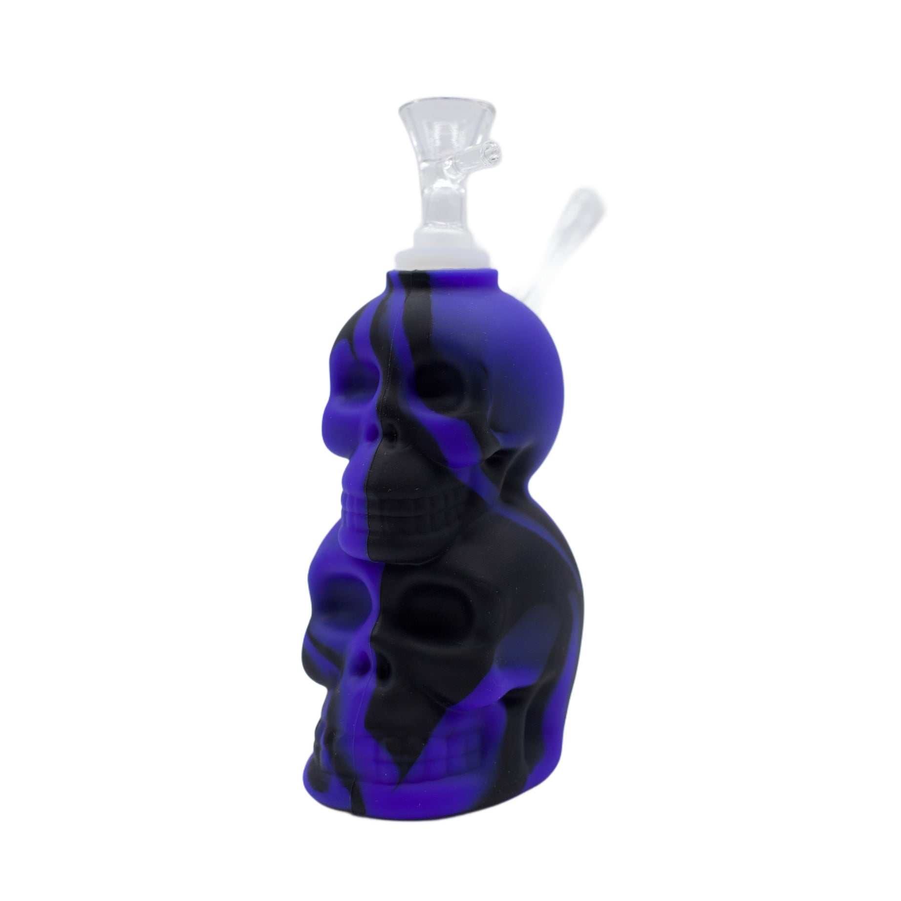 8" Double Skull Silicone Bong