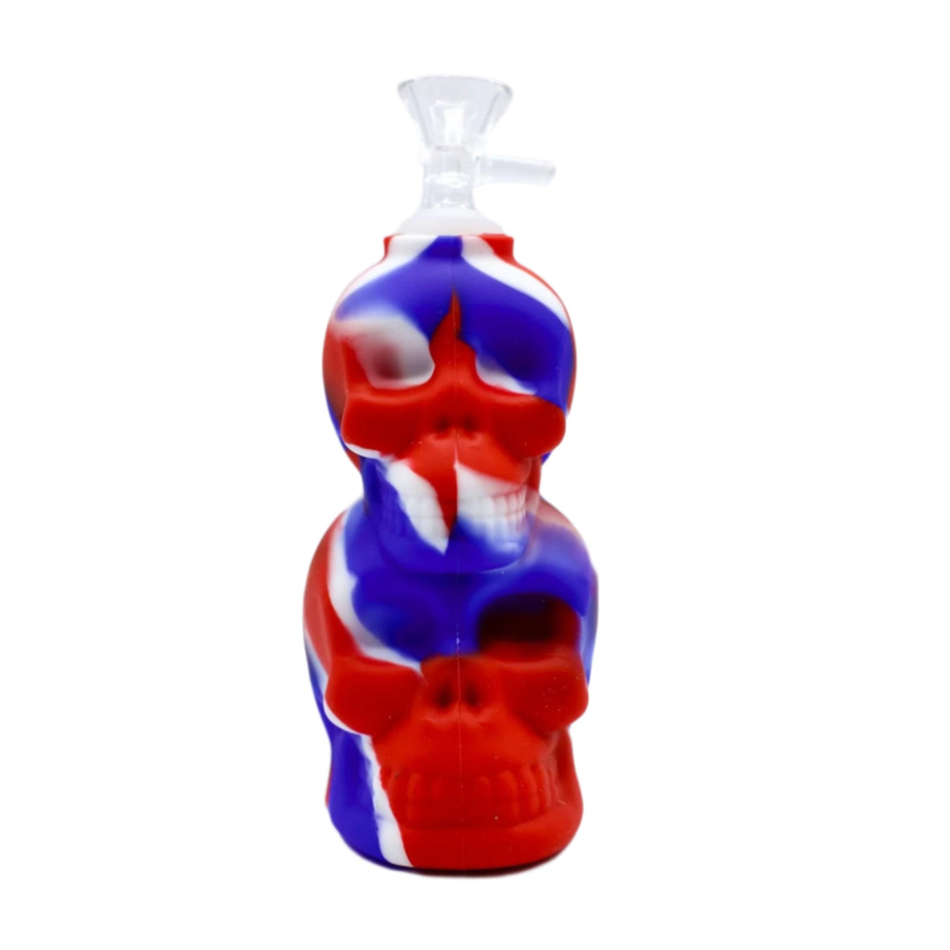 8" Double Skull Silicone Bong