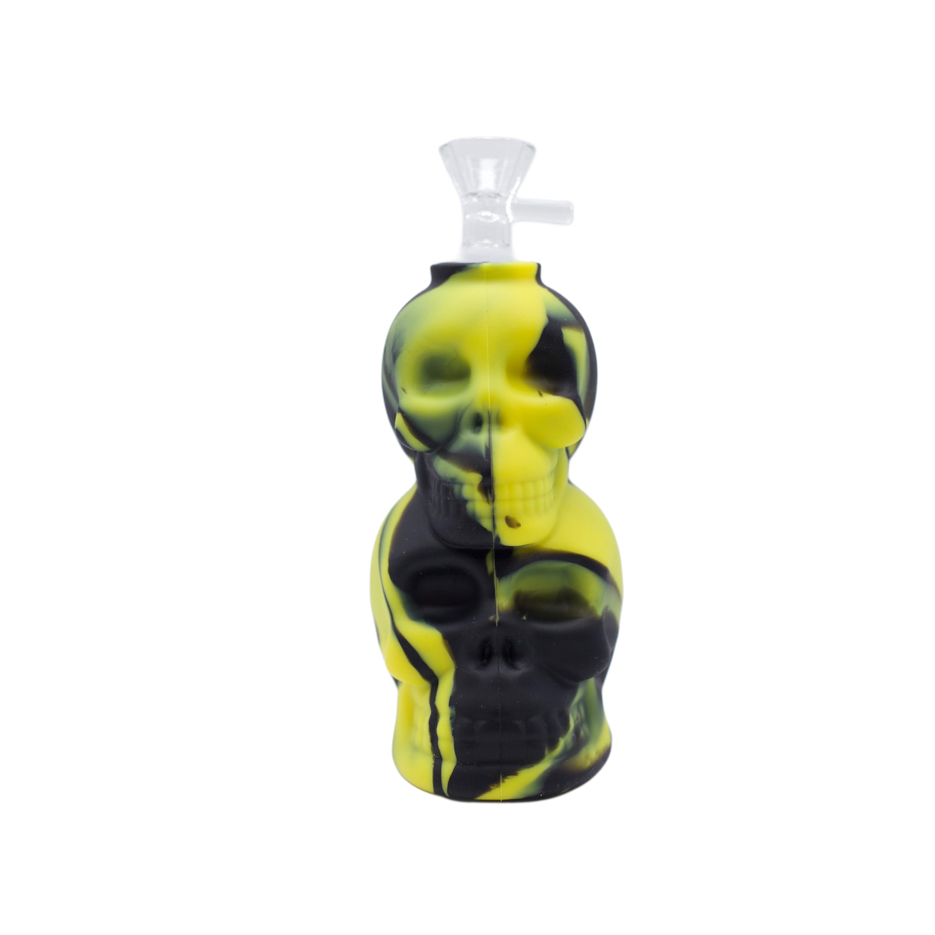 8" Double Skull Silicone Bong