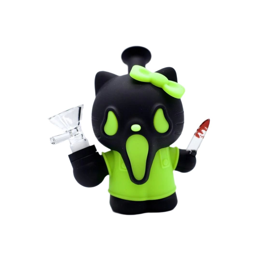 5" Screamin' Kitty Silicone Bong
