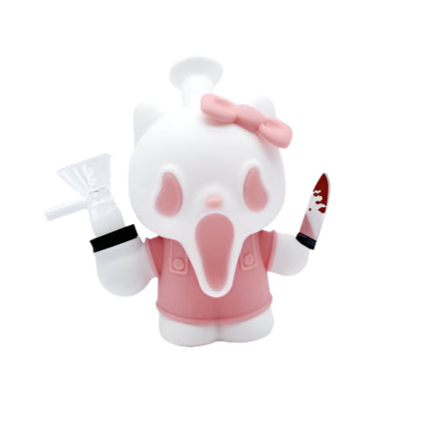 5" Screamin' Kitty Silicone Bong