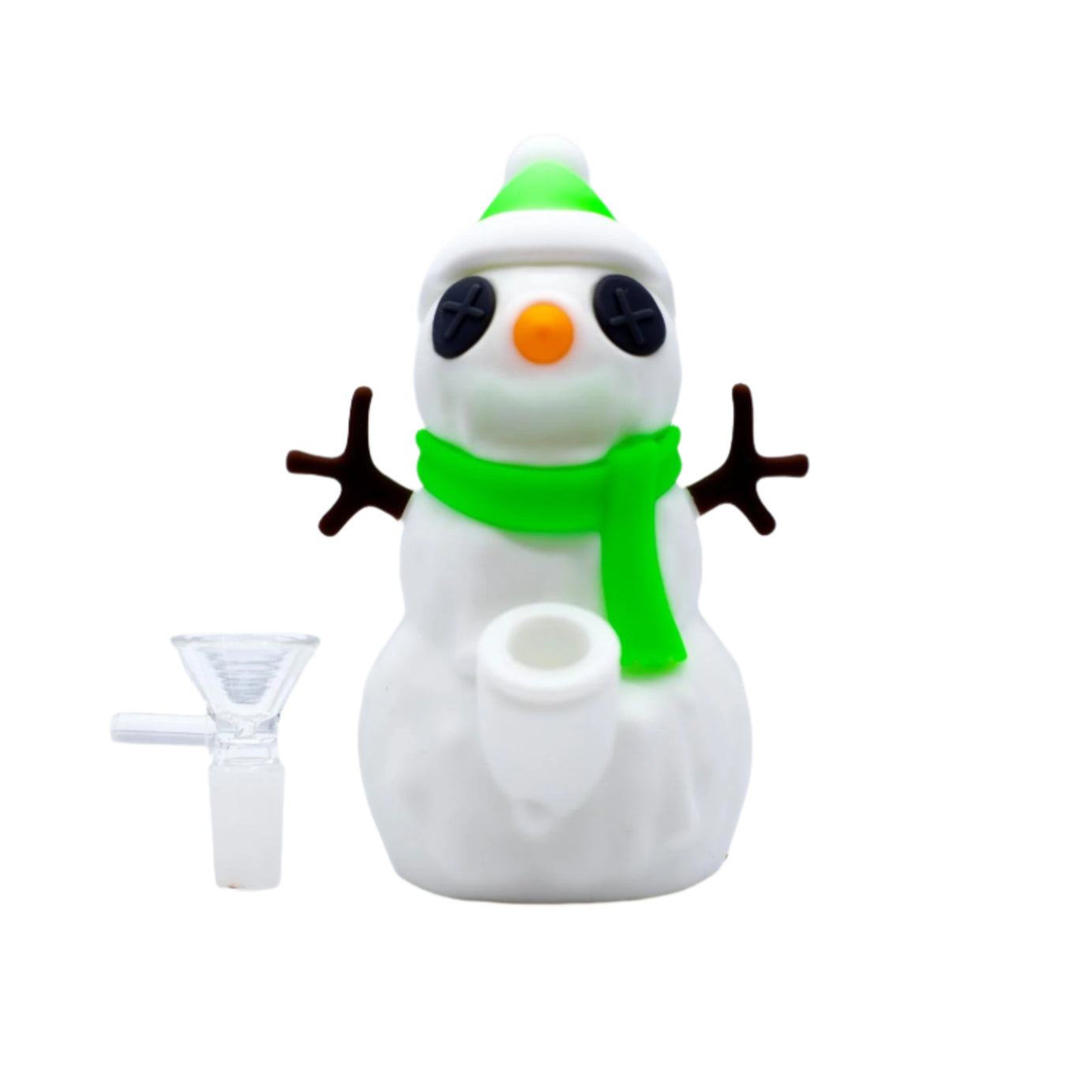 6" Snow-Man Silicone Bong