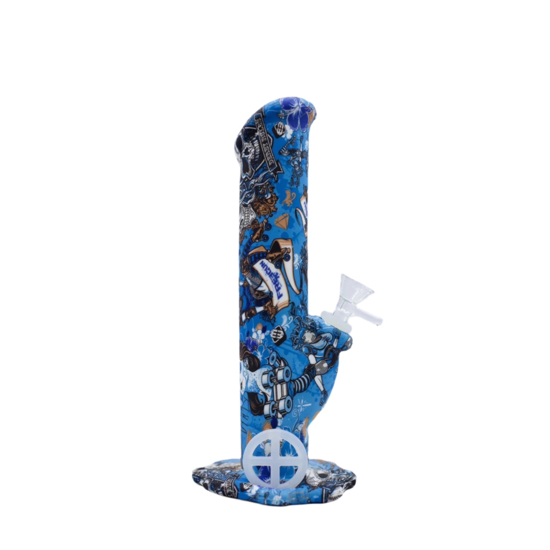 10" Gear Base Straight Pipe Silicone Bong