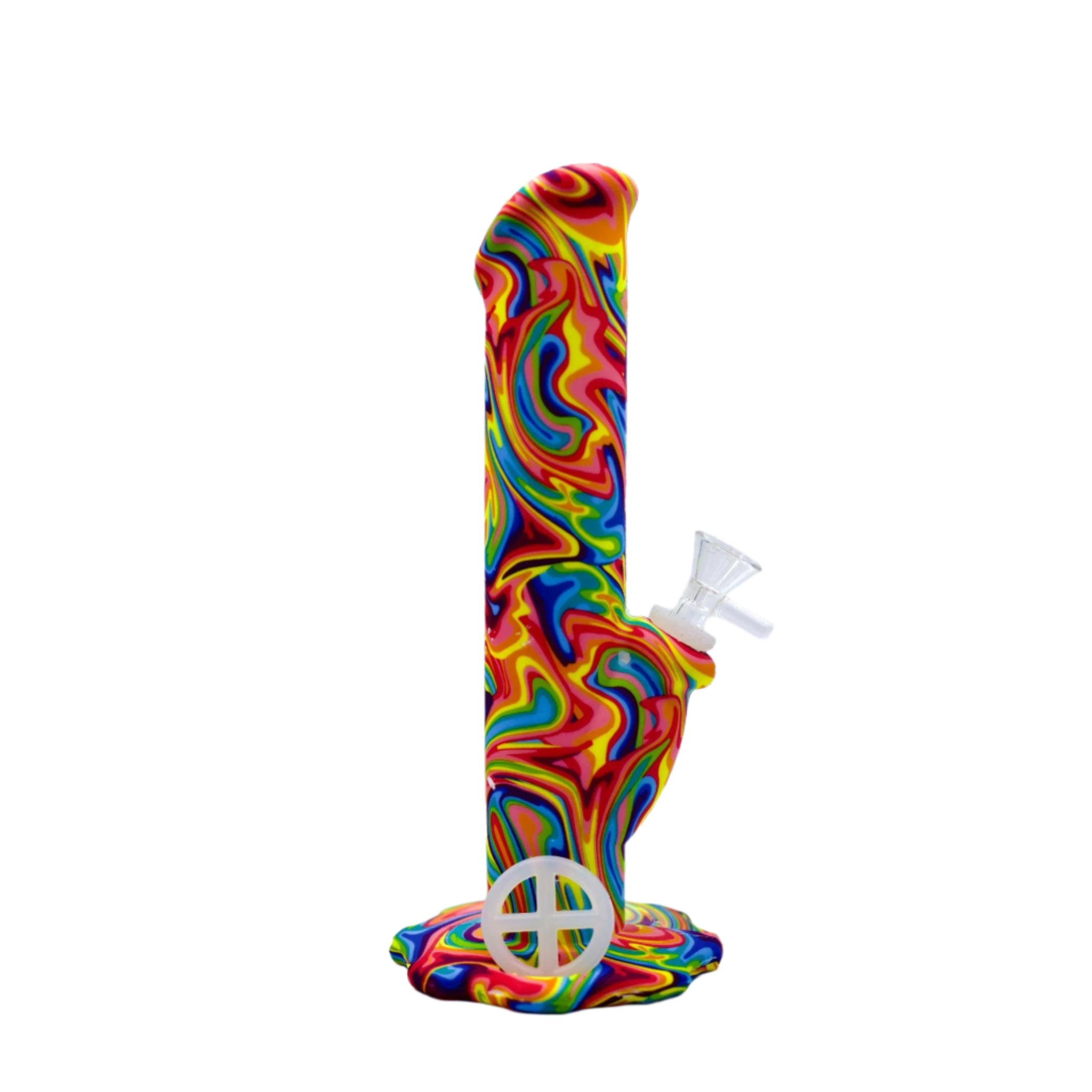 10" Gear Base Straight Pipe Silicone Bong