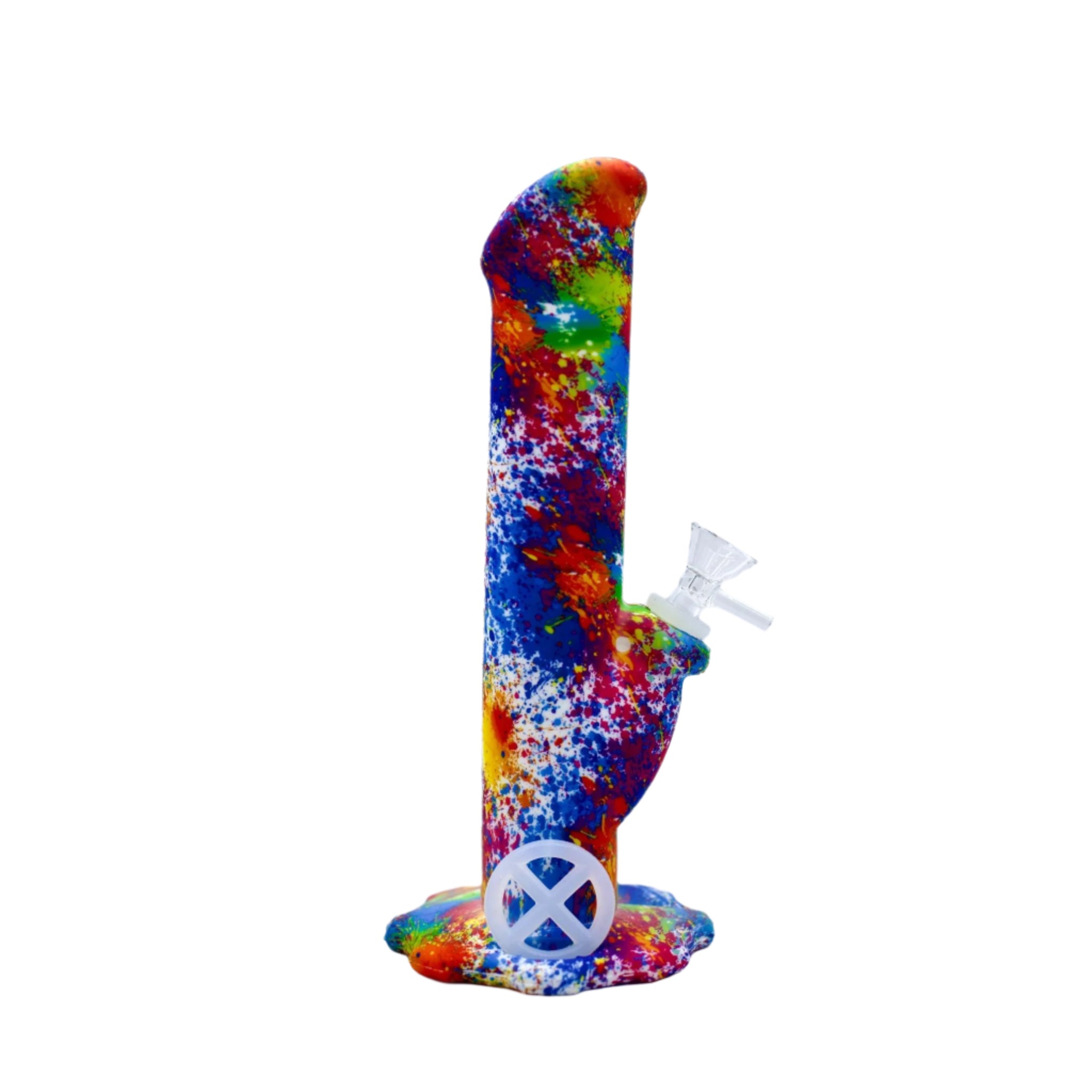 10" Gear Base Straight Pipe Silicone Bong