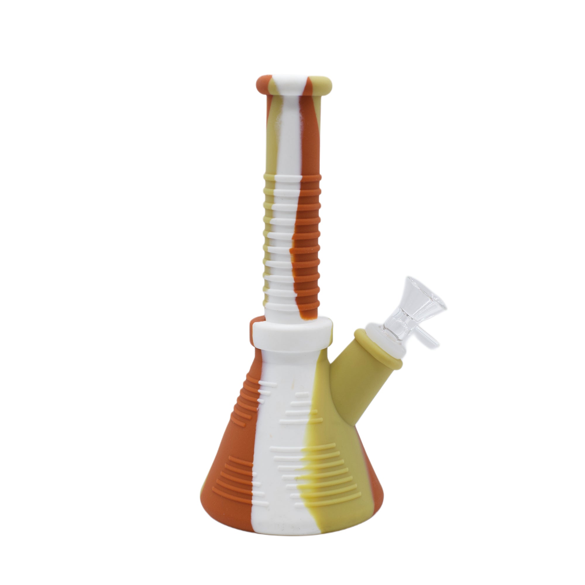 8" Grooved Beaker Silicone Bong