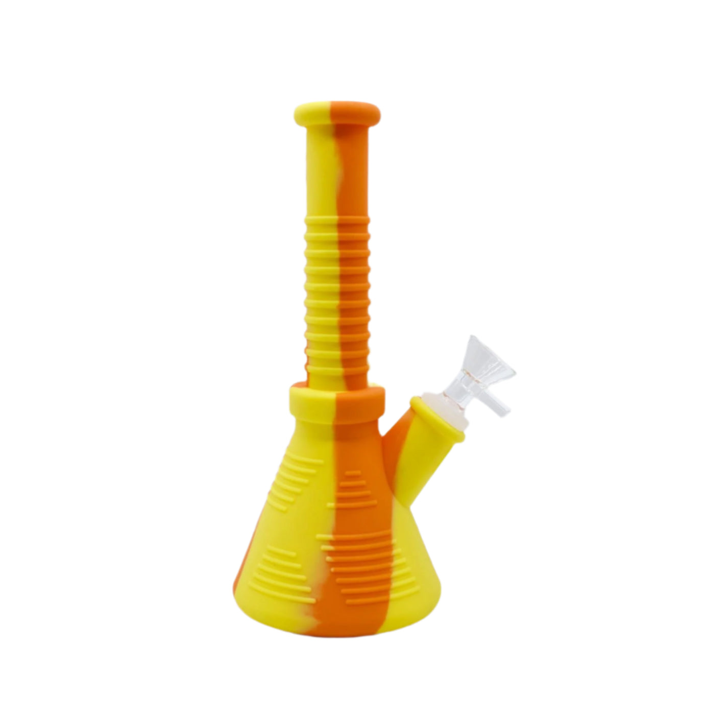 8" Grooved Beaker Silicone Bong