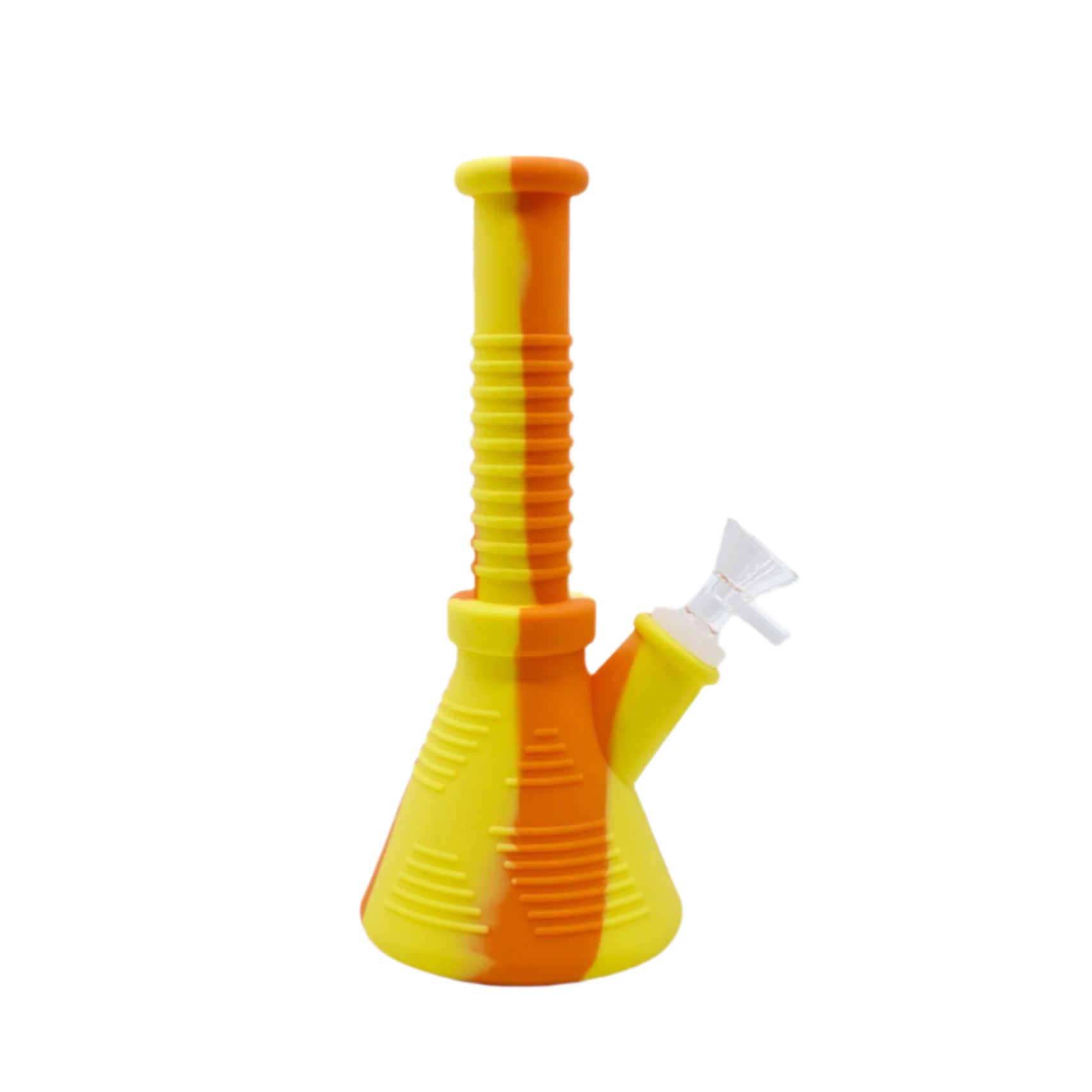 8" Grooved Beaker Silicone Bong
