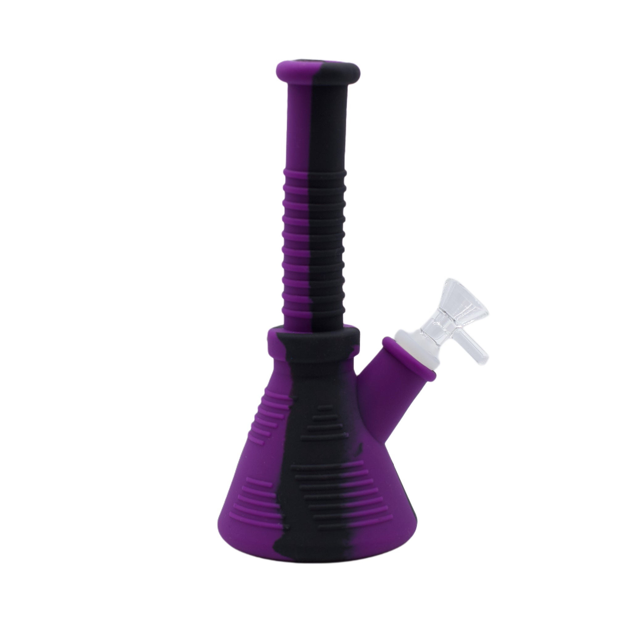 8" Grooved Beaker Silicone Bong