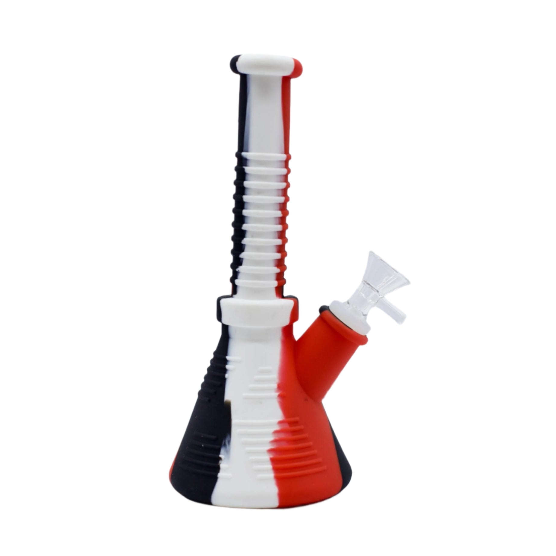 8" Grooved Beaker Silicone Bong