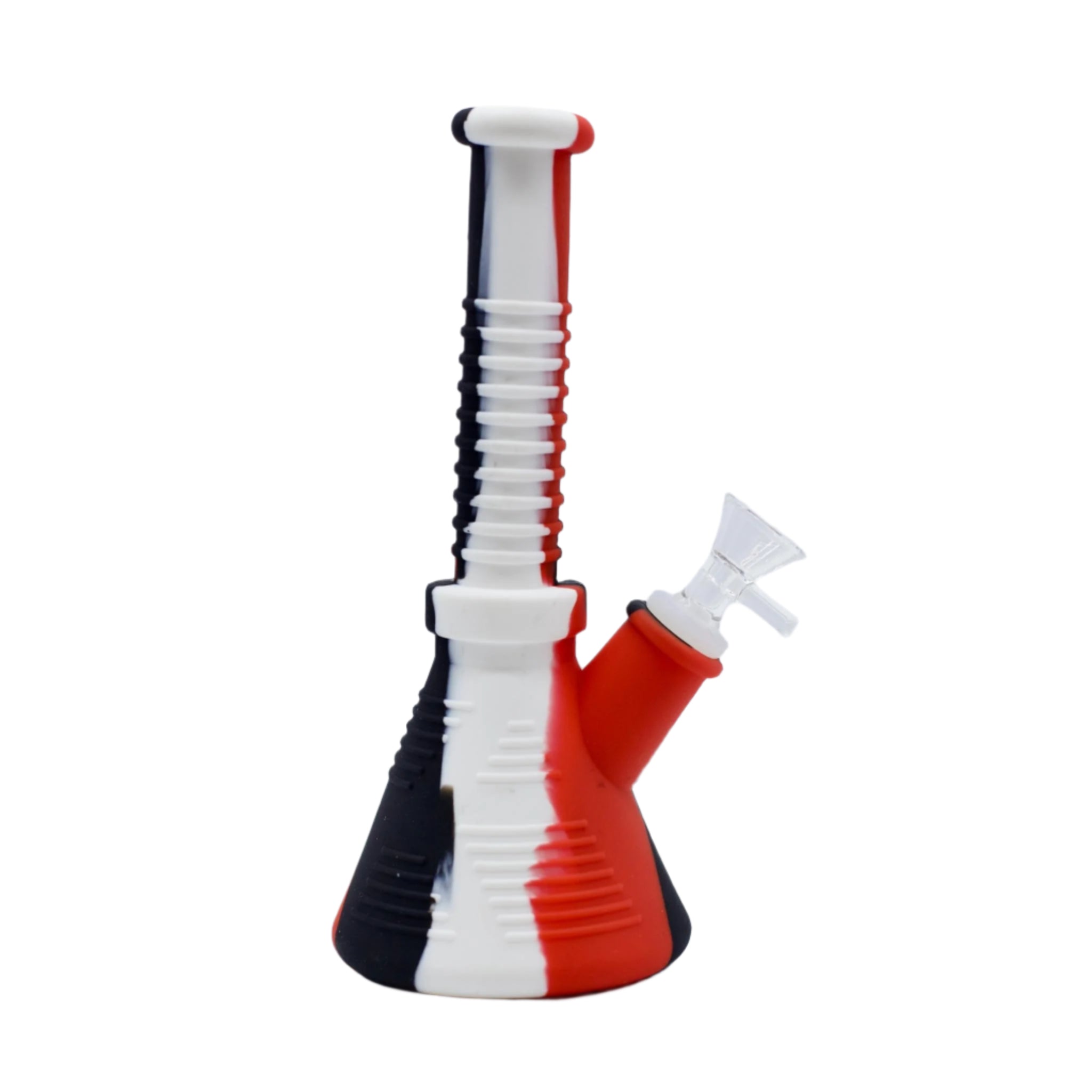 8" Grooved Beaker Silicone Bong