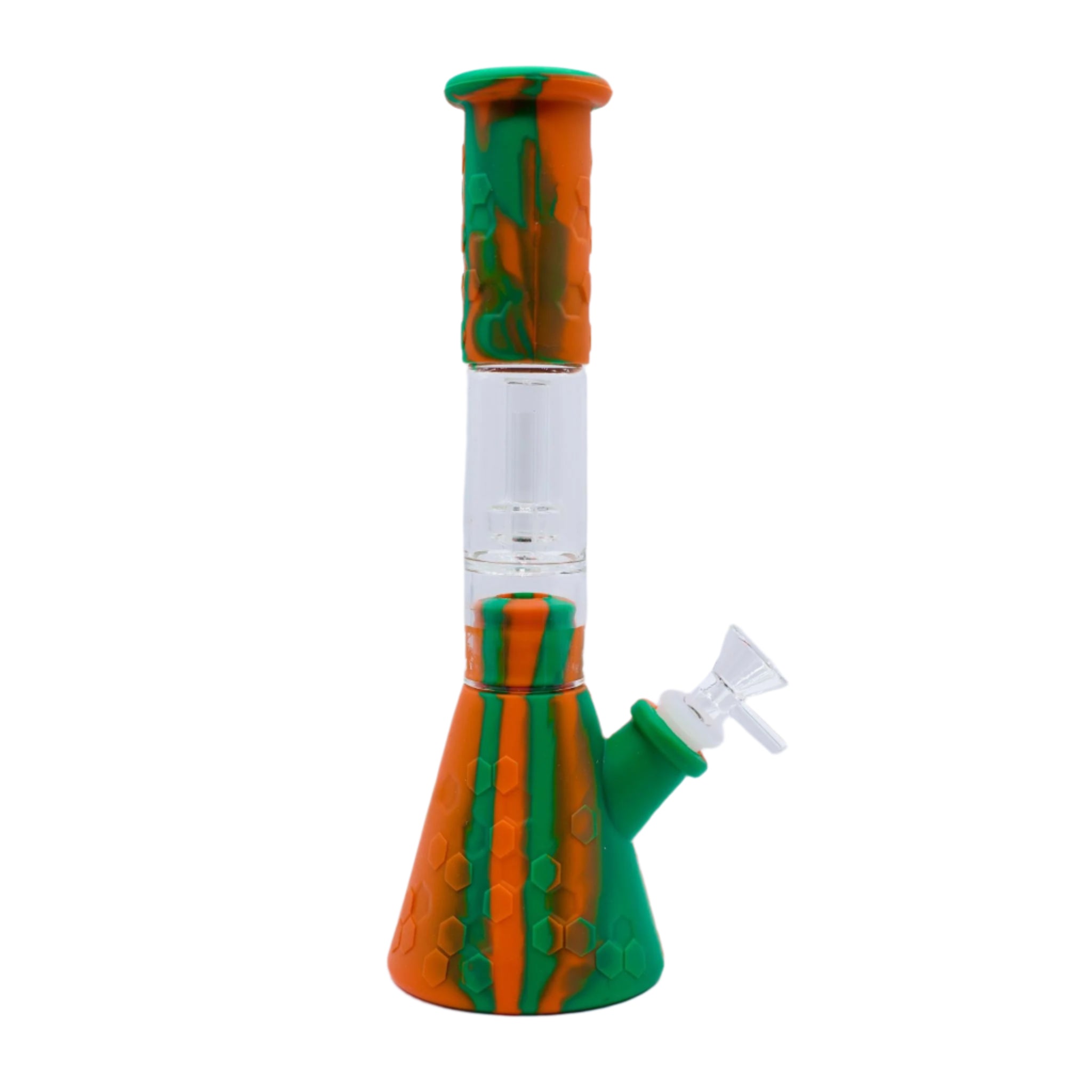 11" Honey Bee Glass Perc Silicone Bong