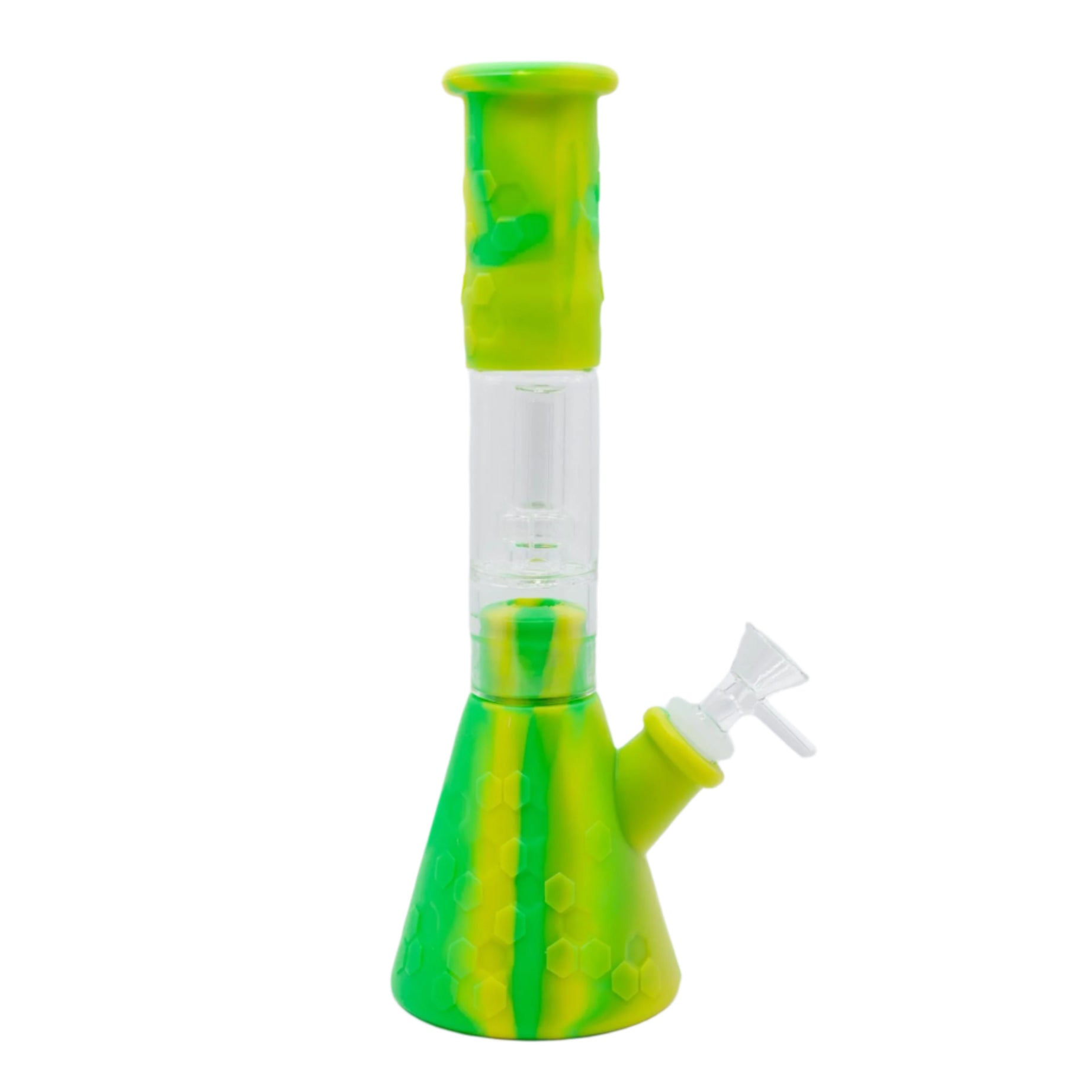 11" Honey Bee Glass Perc Silicone Bong