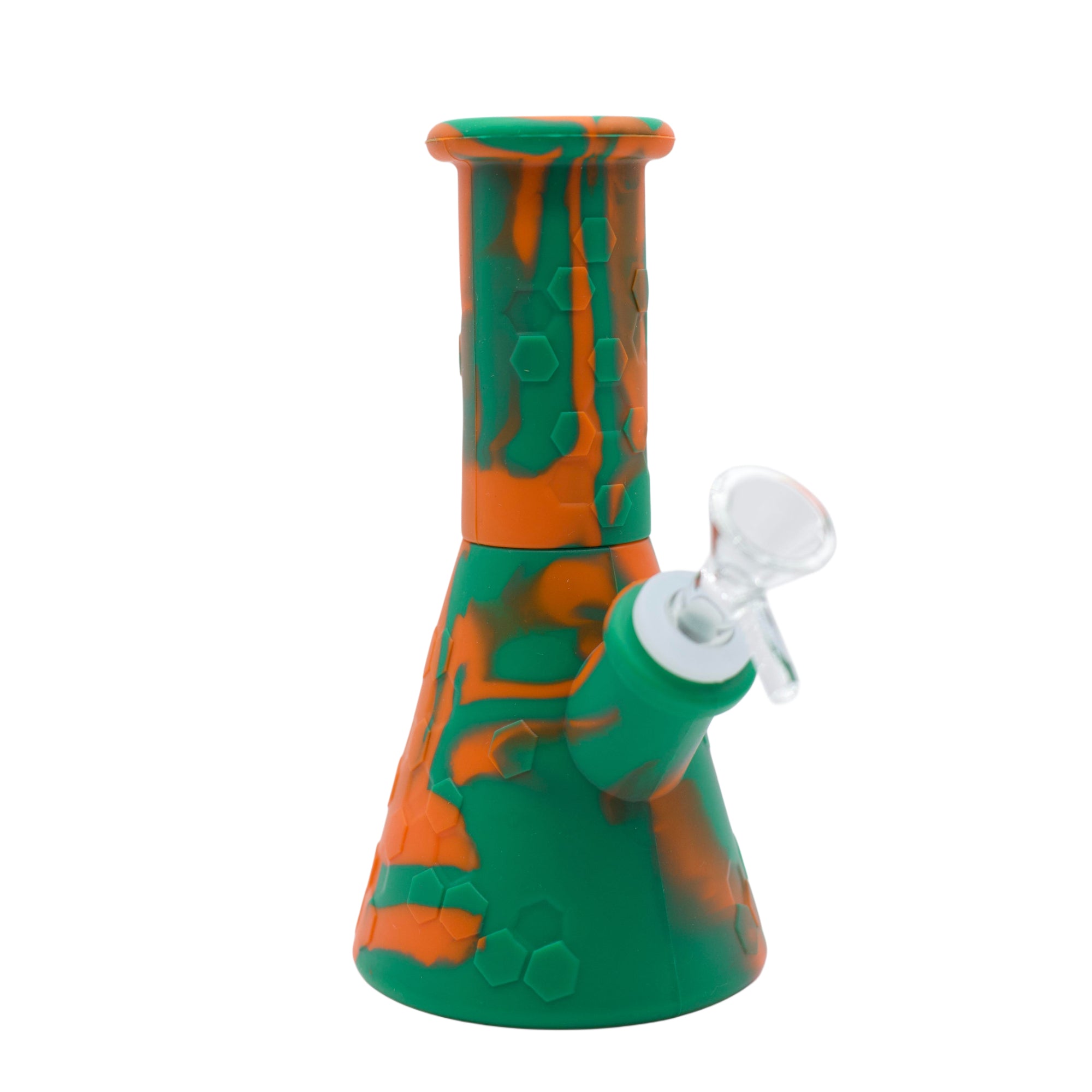 7" Honeycomb Print Silicone Bong