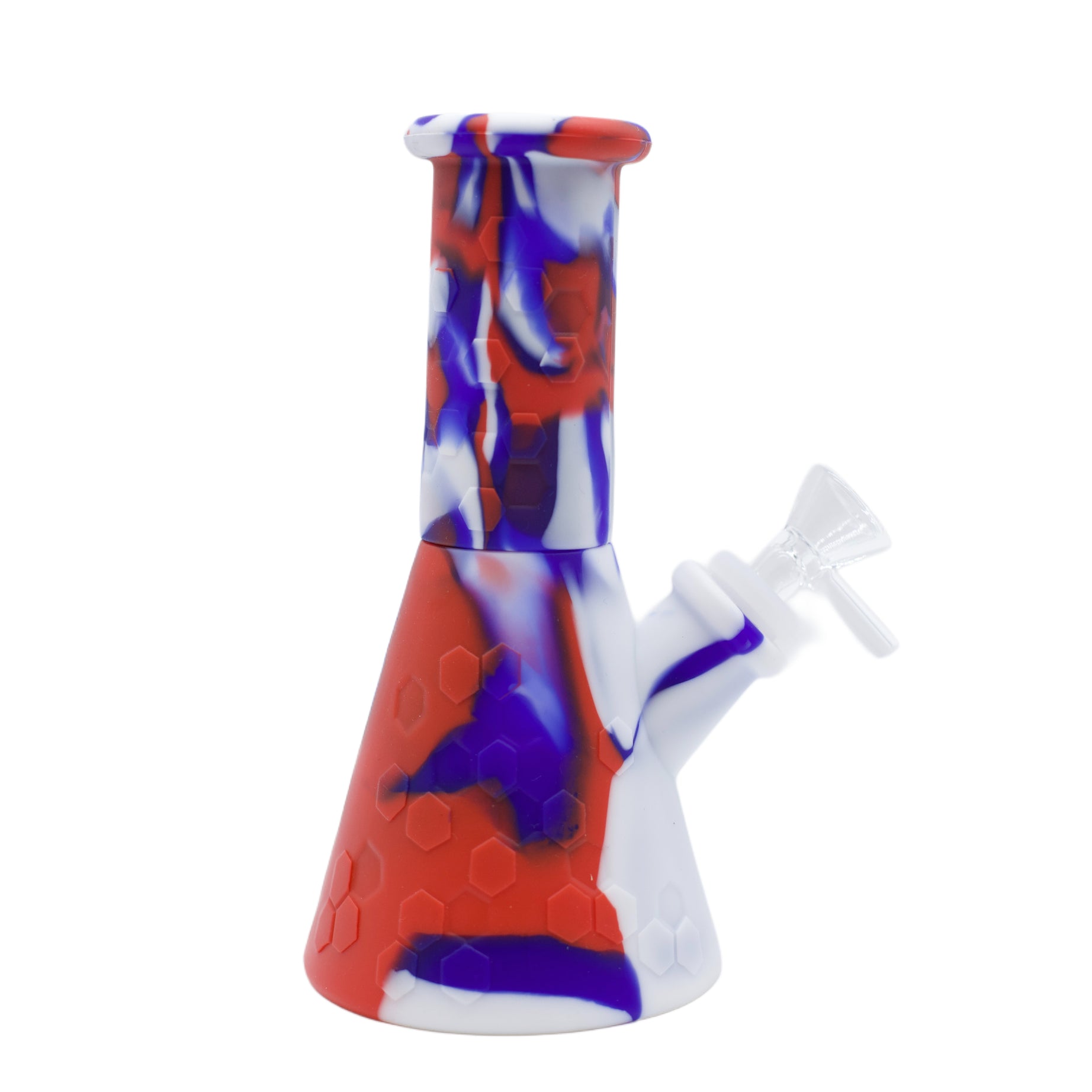 7" Honeycomb Print Silicone Bong