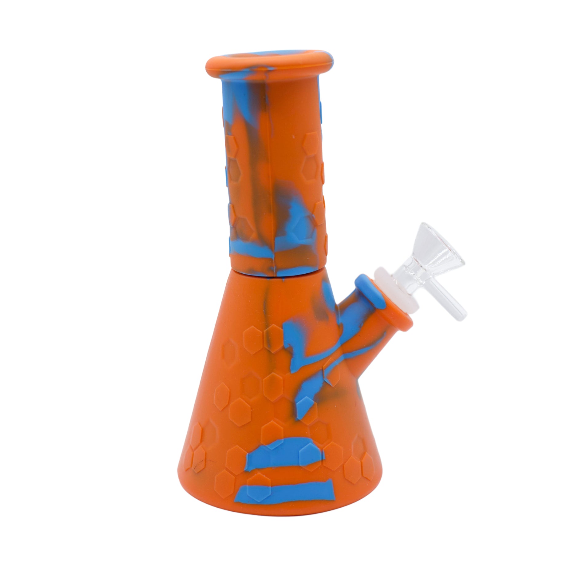 7" Honeycomb Print Silicone Bong