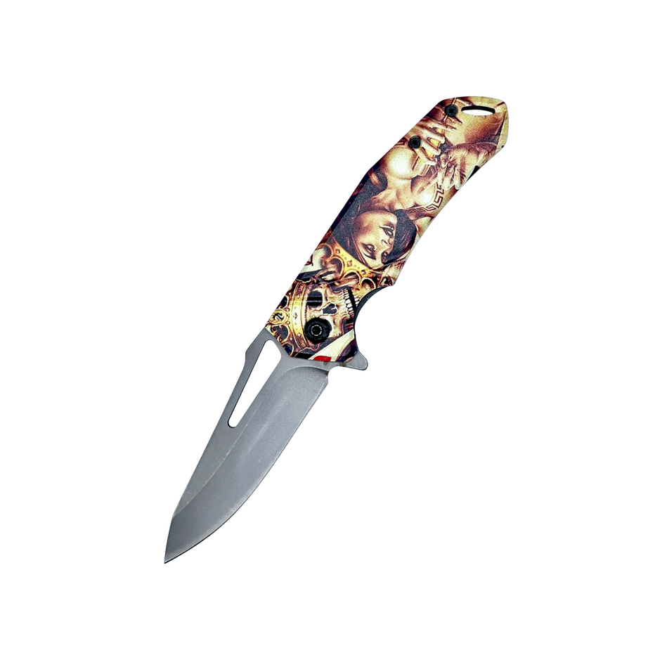 Hydrographic Print Folding Knife