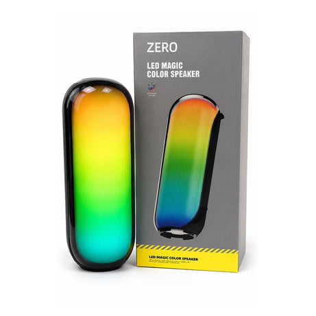 Zero Magic Color Wireless Bluetooth Speaker with RGB LED Lights Black – ZLED