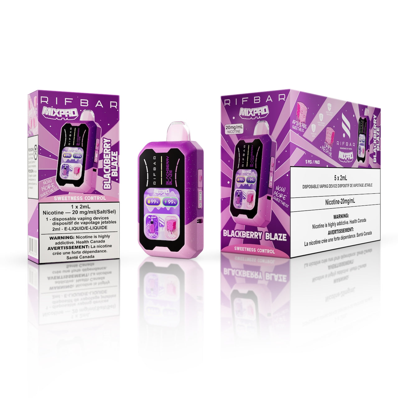 Rifbar MixPro 40k Disposable [20MG Intense] (5pc/Carton) [Federal]